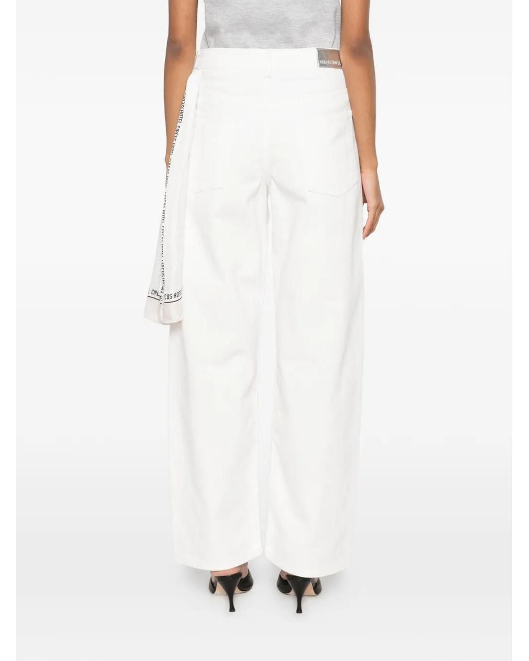 Circus Hotel White Straight-Leg Jeans