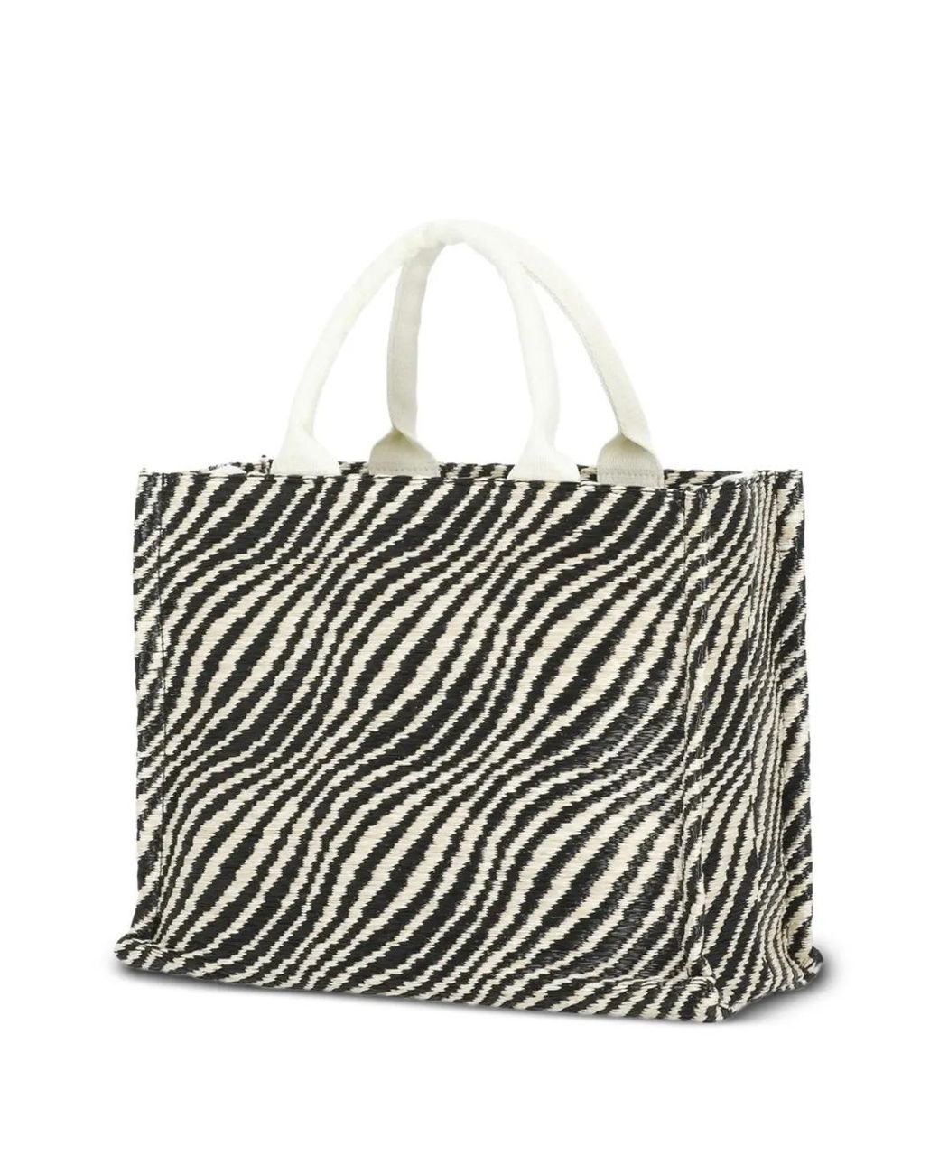 Marni White Zebra Print Handle Shoulder Bag