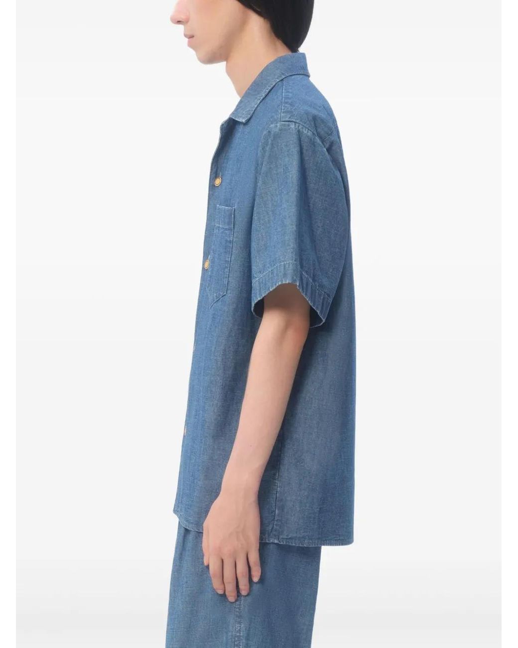 Valentino Garavani Blue Denim Shirt for men