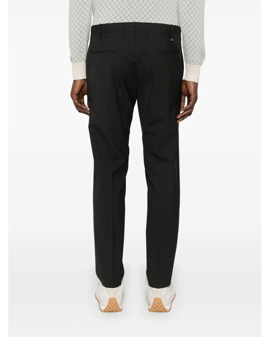 PT Torino Black Tailored Trousers for men