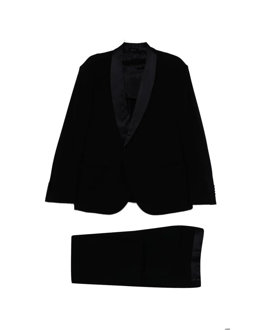 Giorgio Armani Black Shawl-Collar Suit for men