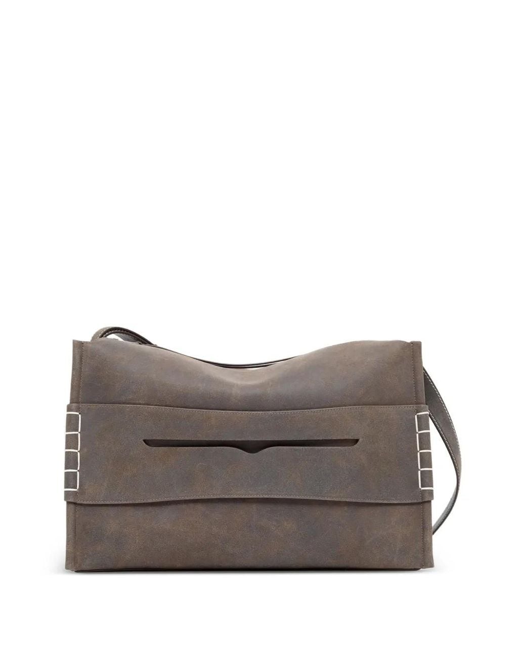 J.W. Anderson Gray Contrast-Stitch Shoulder Bag for men