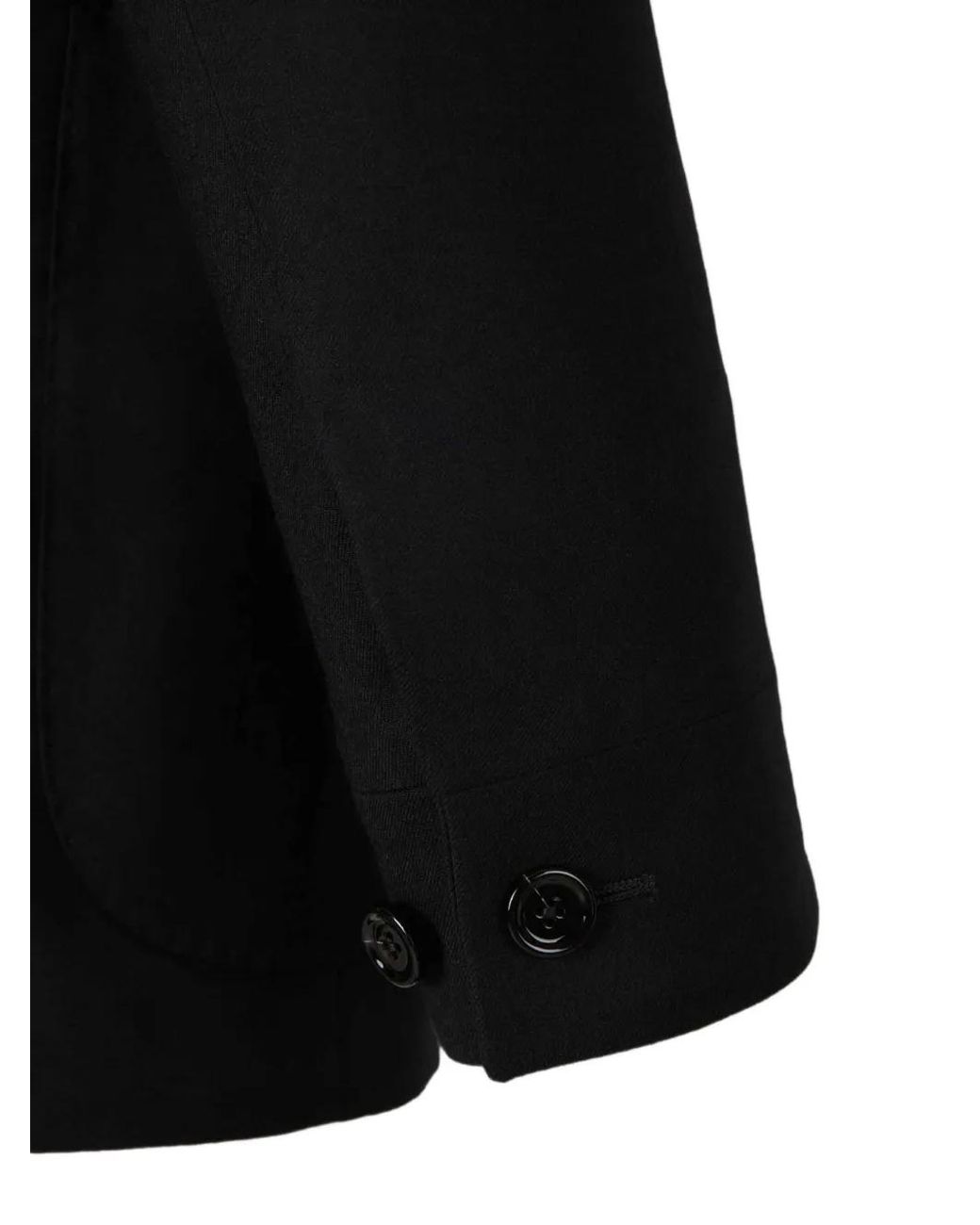 Lardini Black Mandarin-Collar Single-Breasted Suit for men