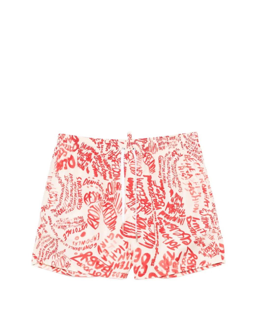DSquared² Red Rebel Hibiscus Boxer Swim Shorts for men
