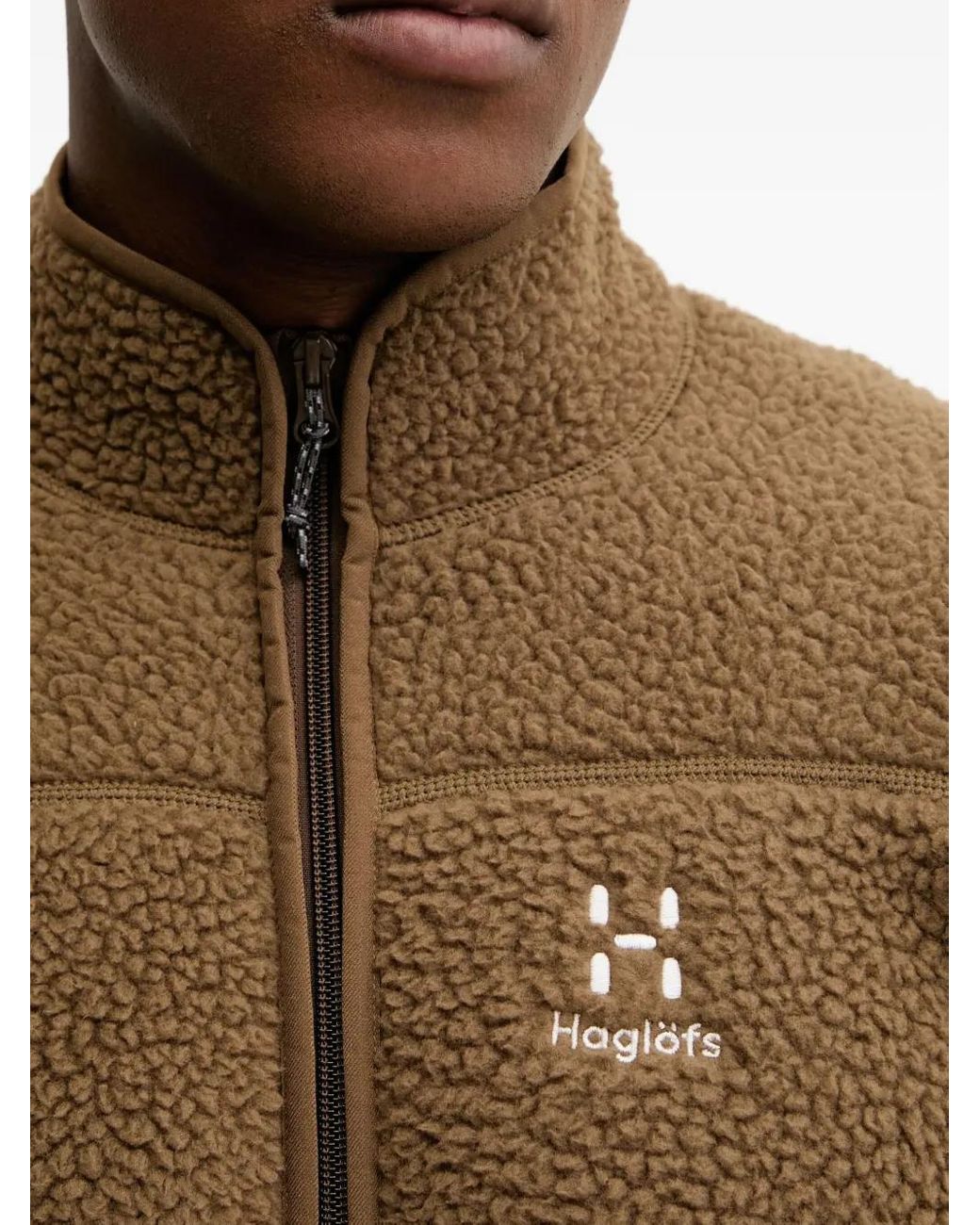 Haglöfs Brown Mossa Pile Zip-Fastening Jacket for men