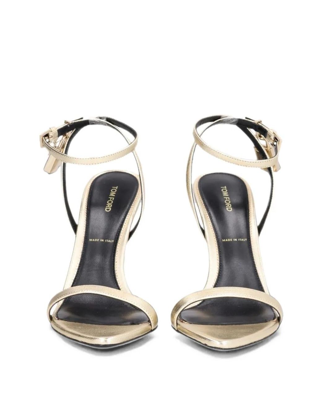 Tom Ford White Padlock Pointed-Toe Sandals