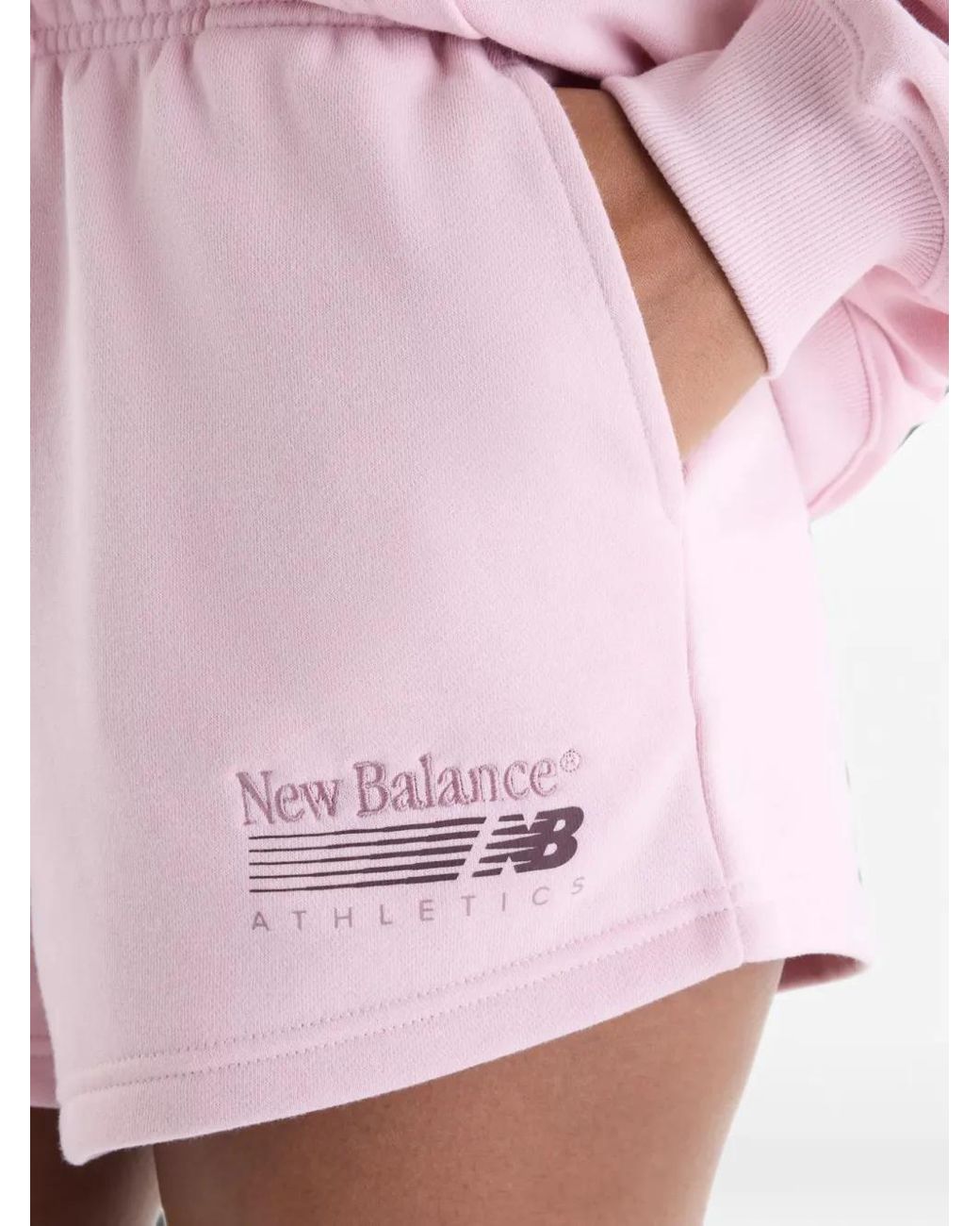 New Balance Pink Trackside French Terry Shorts