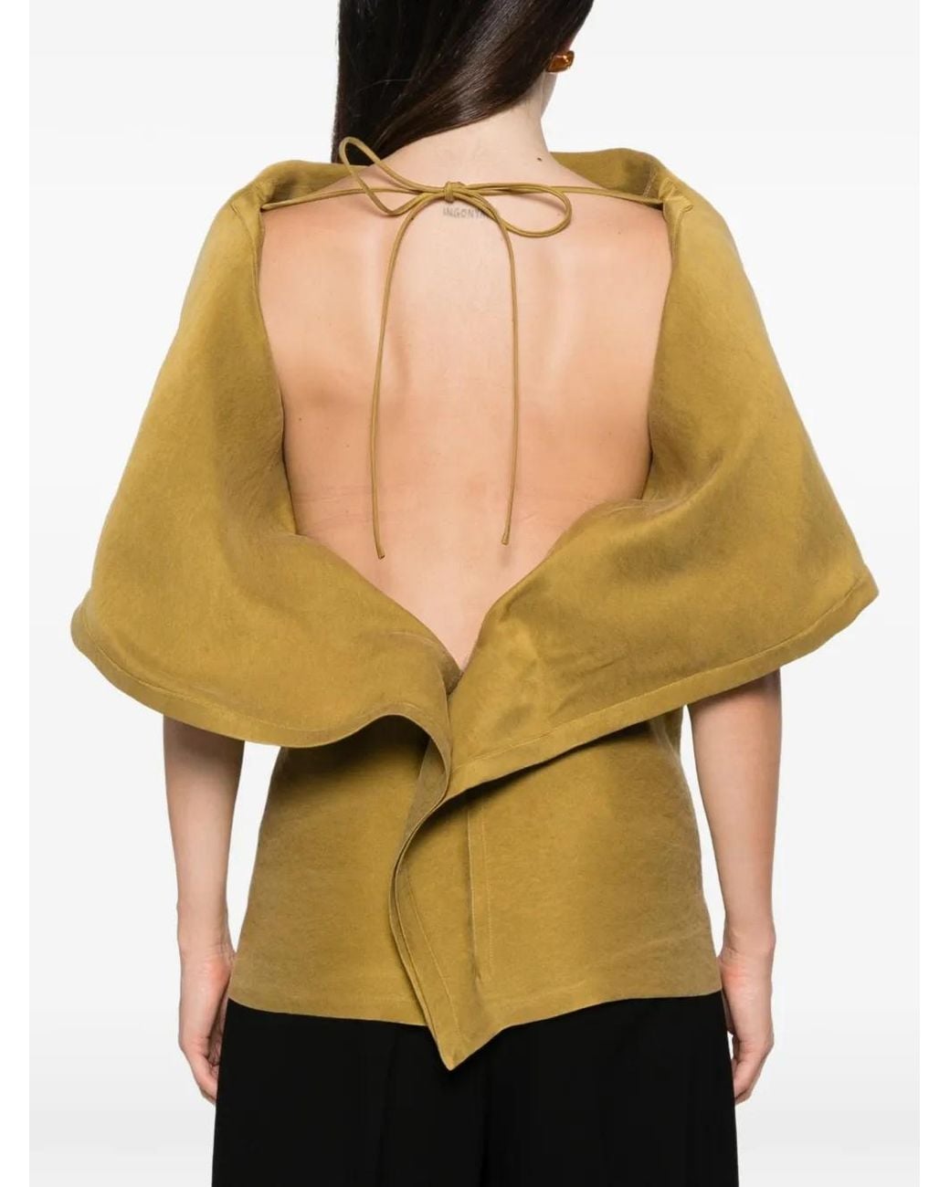 Magda Butrym Yellow Blouse À Dos Ouvert