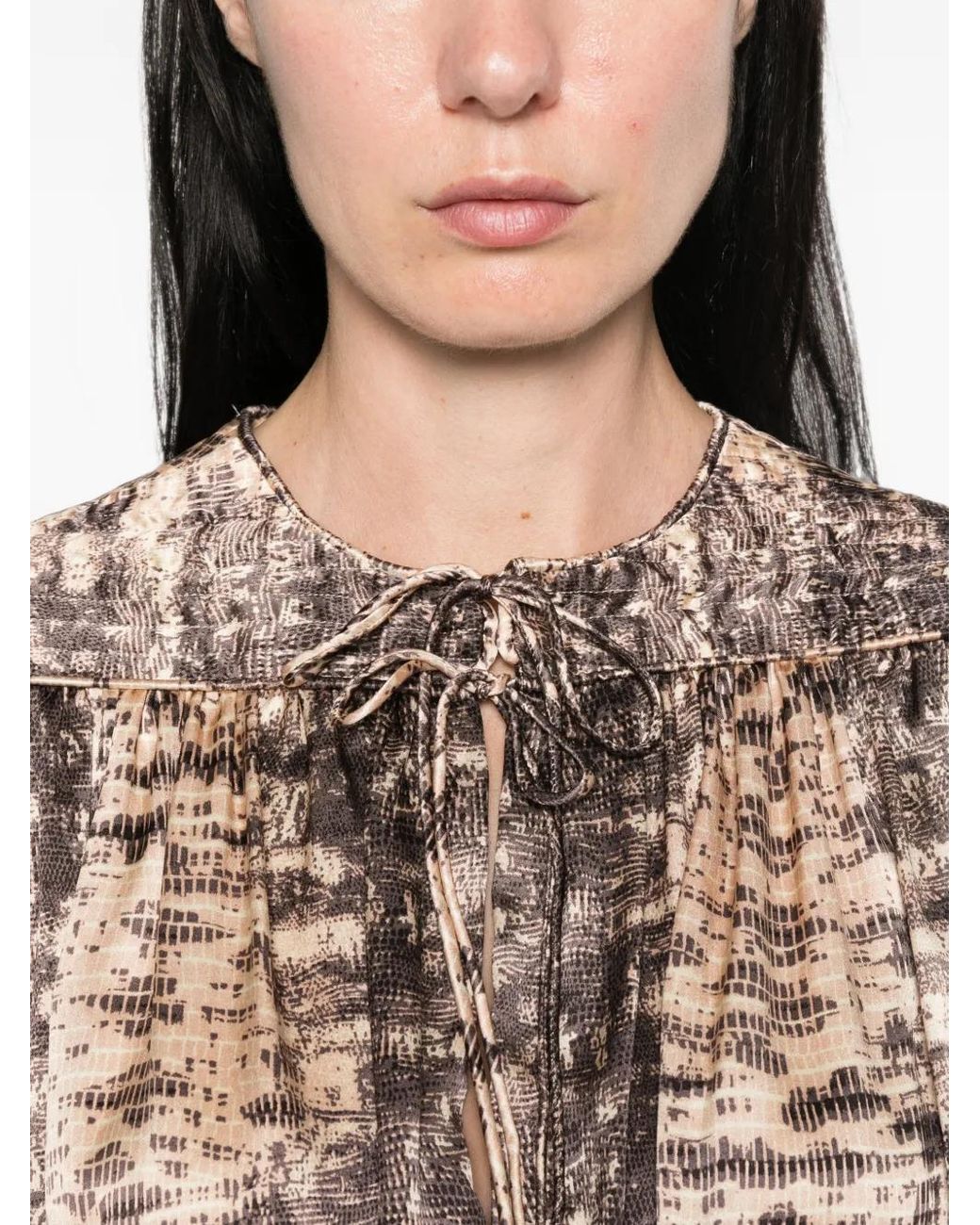 Isabel Marant Pink Haut Dovane À Imprimé Peau De Python