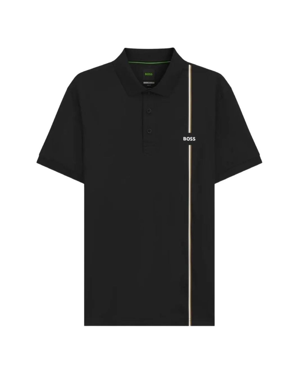 Boss Black Active Quick-Dry Polo Shirt With Signature Stripe for men