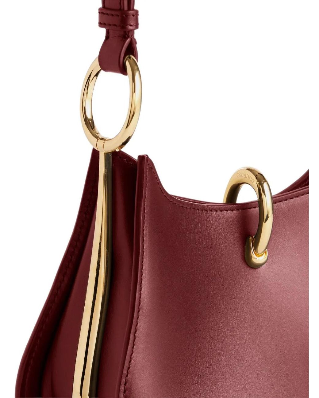 Rabanne Red Kleine Ring Schultertasche