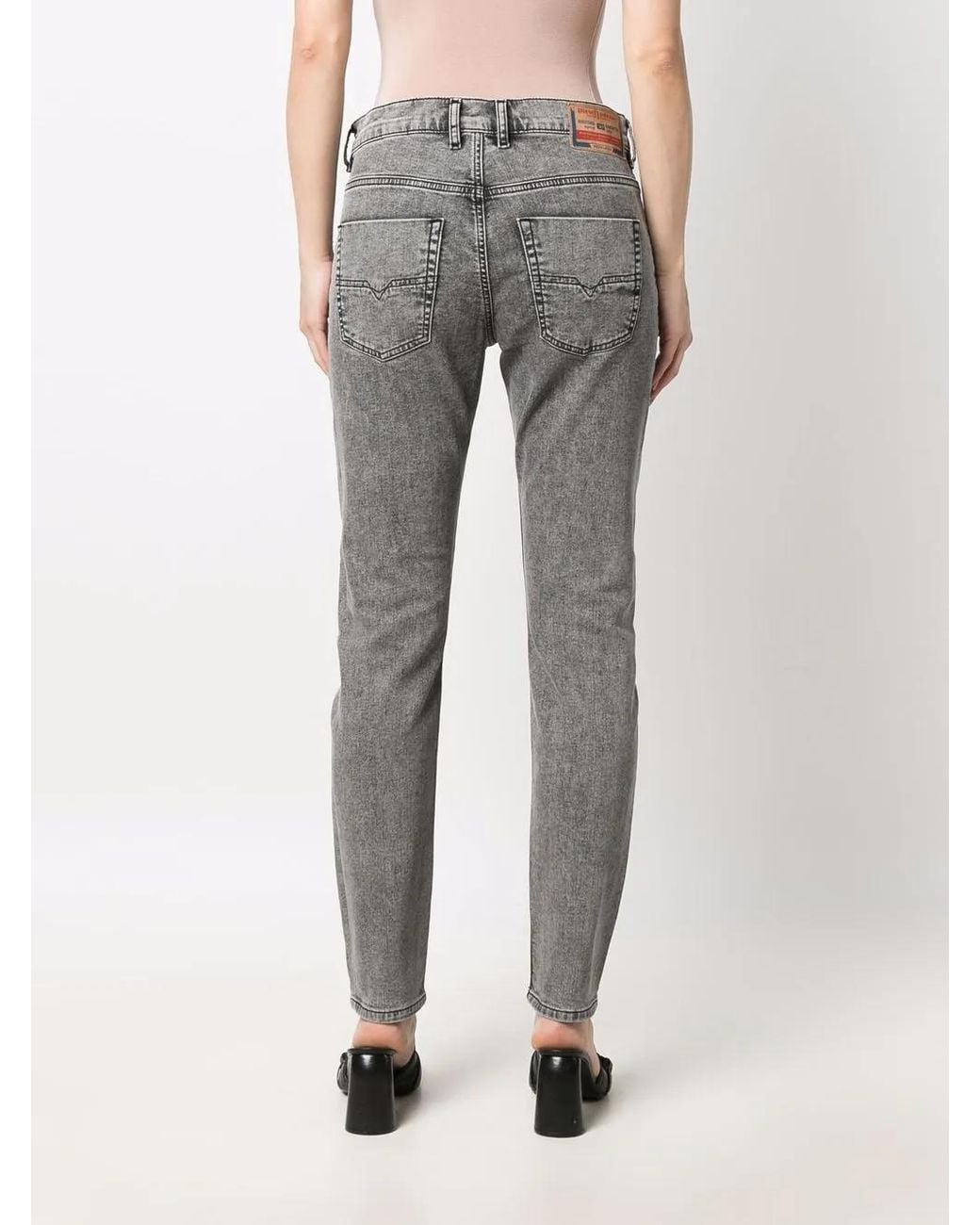DIESEL Jeans Met Logopatch in het Gray