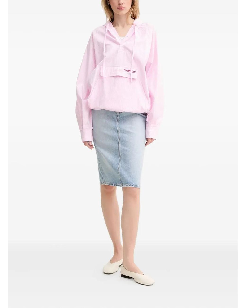 Fiorucci White Gingham Hoodie