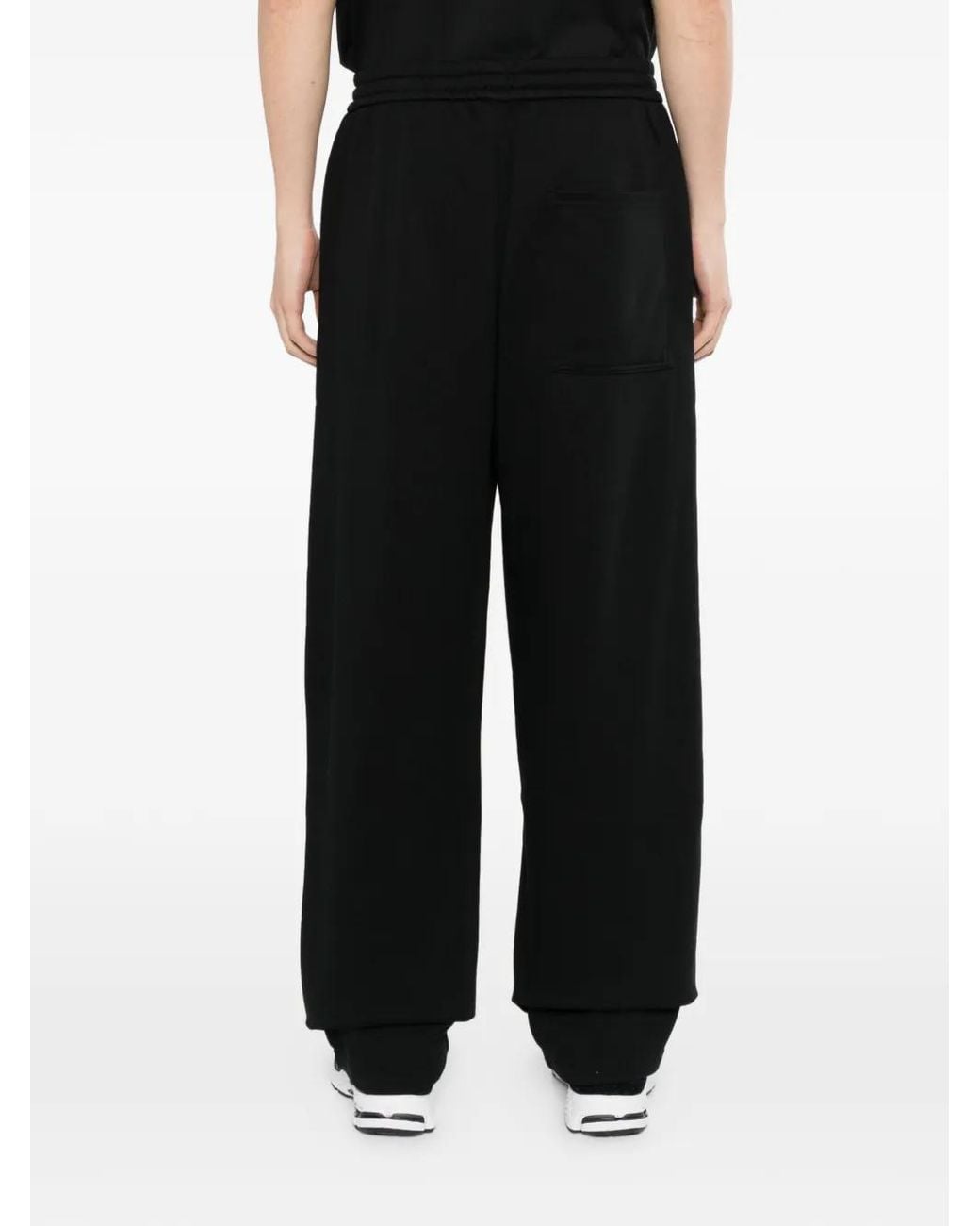 Moose Knuckles Black Logo-Patch Track Pants for men