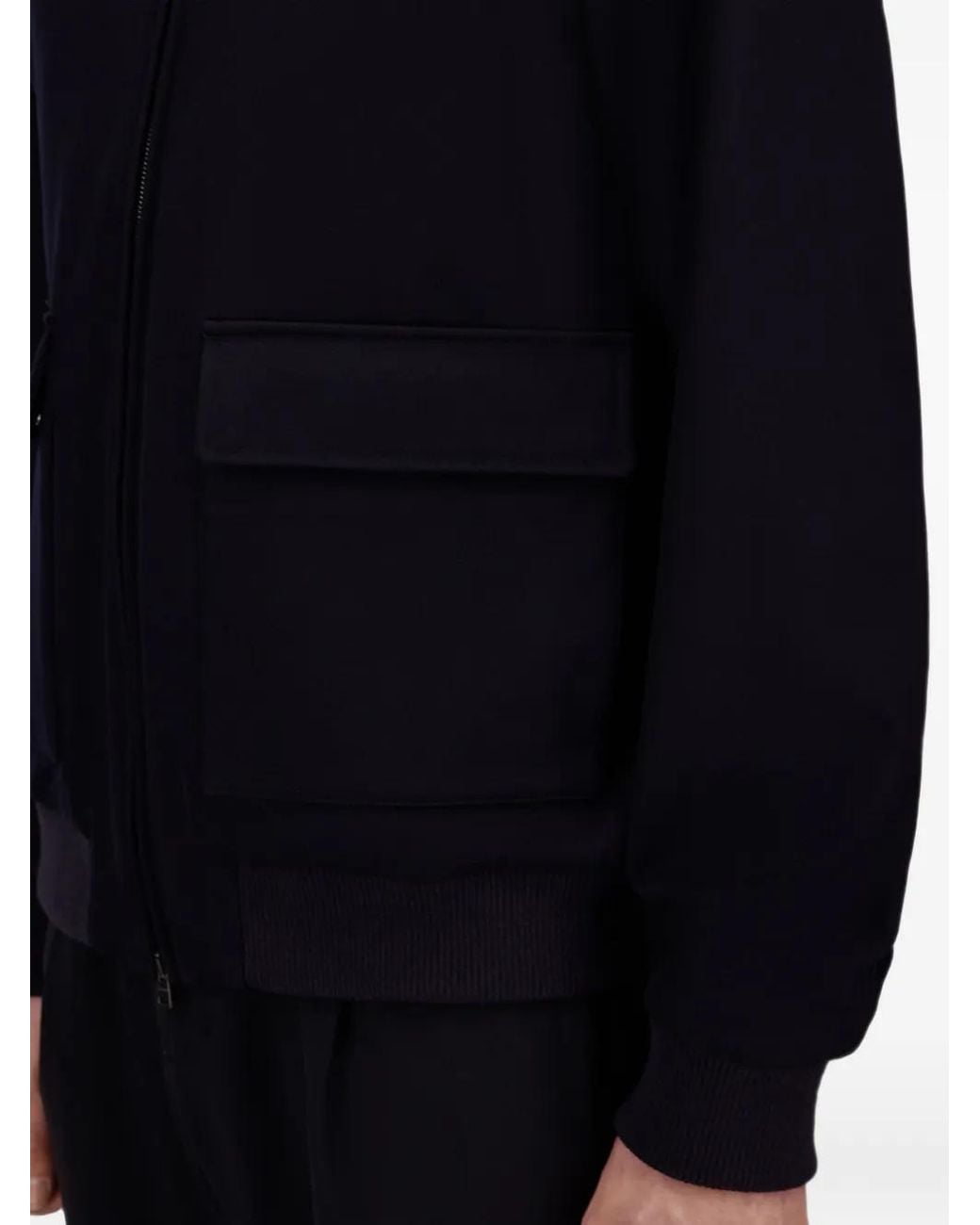 Herno Blue High-Neck Zip-Up Jacket for men