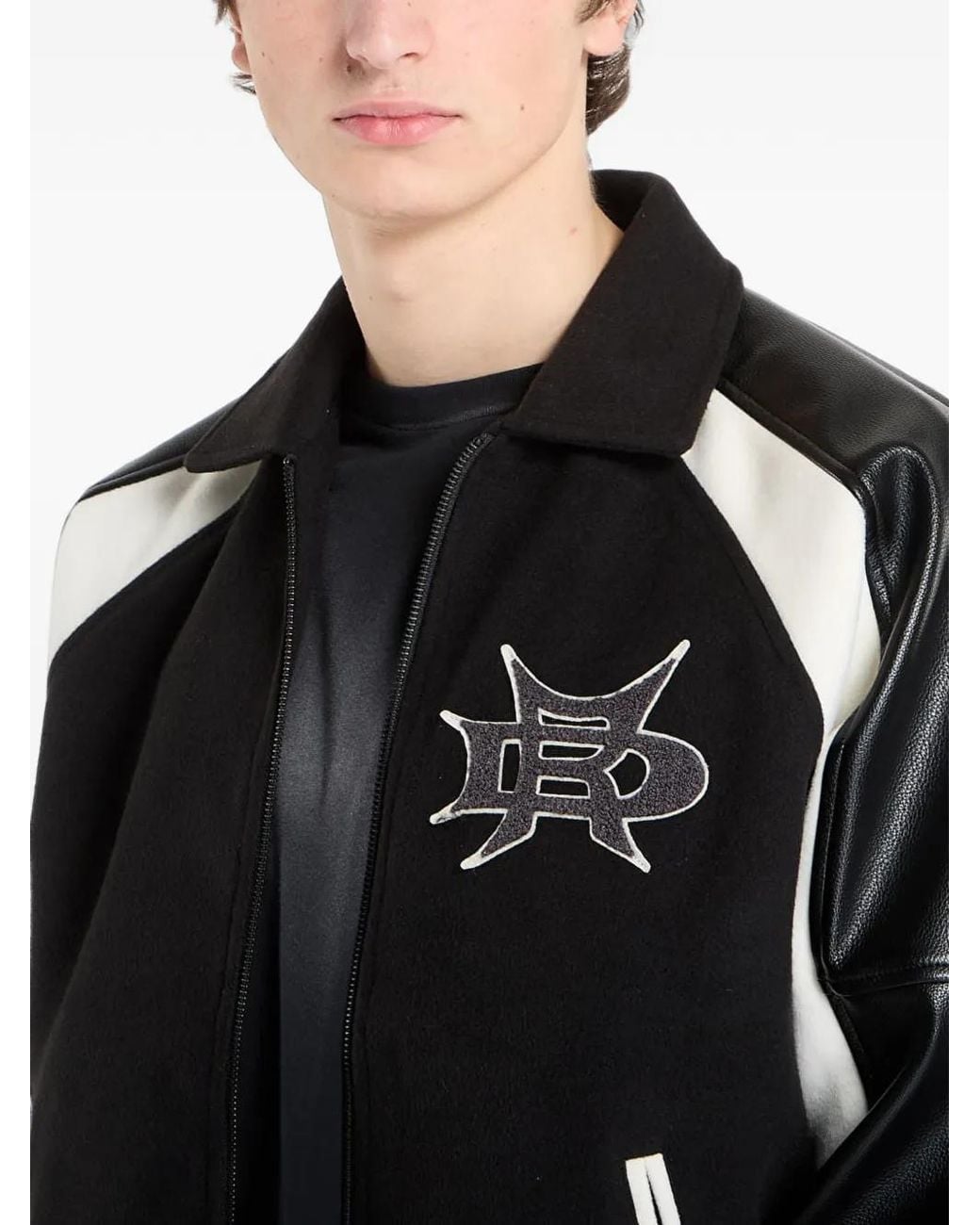 RIPNDIP White Luther Faux-Leather Trims Jacket for men