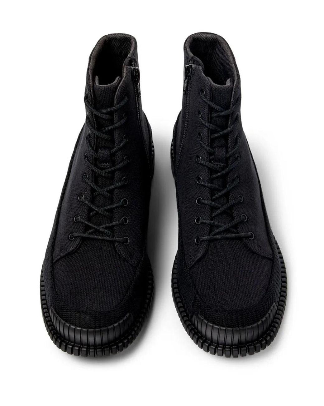 Camper Black Recycled Pix Lace-Up Boots
