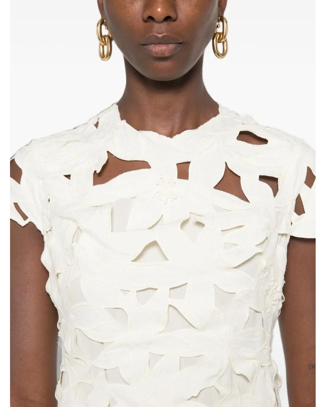 Jonathan Simkhai White Neve Embroidered Cotton Midi Dress