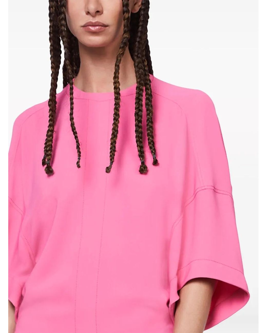 Stella McCartney Pink Relaxed Fit Cape Short Dress