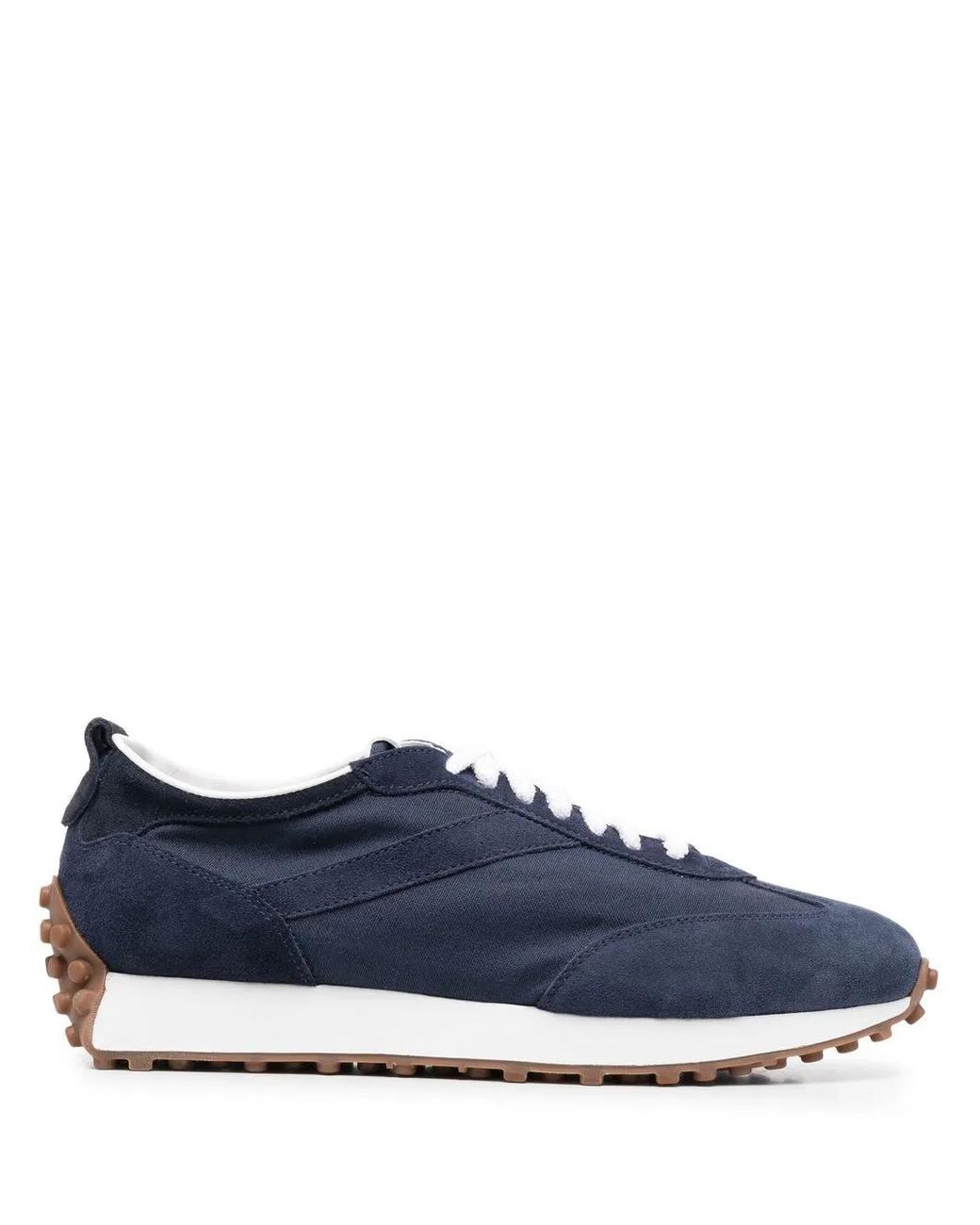 Doucal's Blue Logo-Patch Detail Sneakers for men