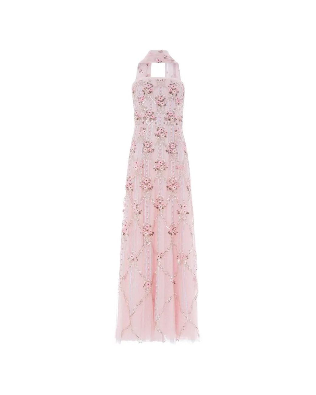 Needle & Thread Sequin-Embellished Floral-Embroidered Maxi Dress in ...