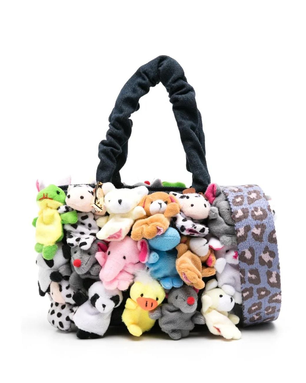 La Milanesa Small Toys Denim Tote Bag in White | Lyst