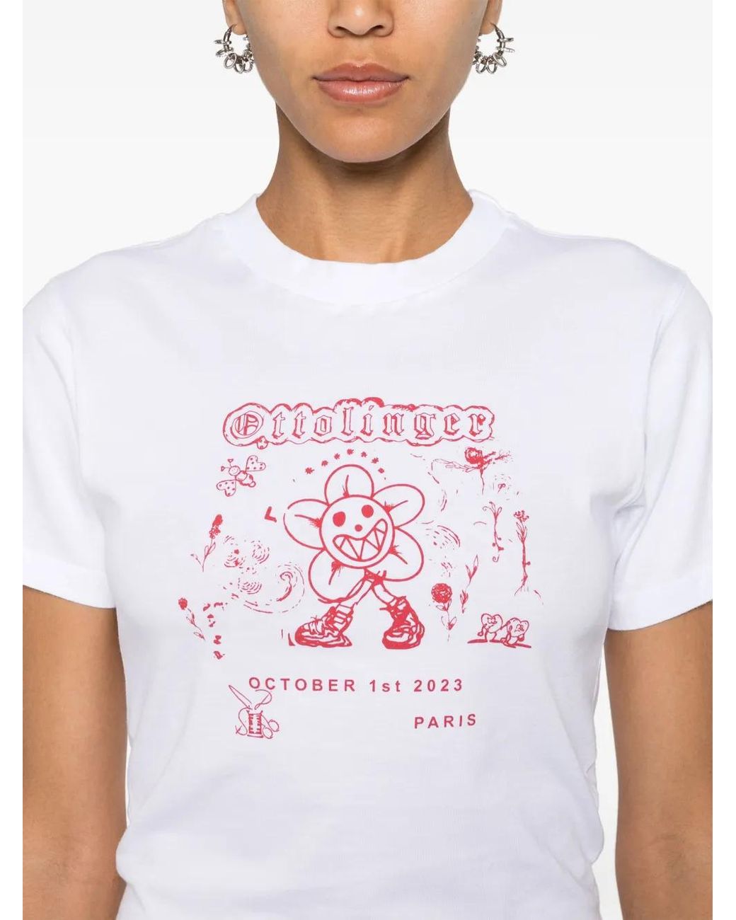 OTTOLINGER White Logo-Print Cotton T-Shirt