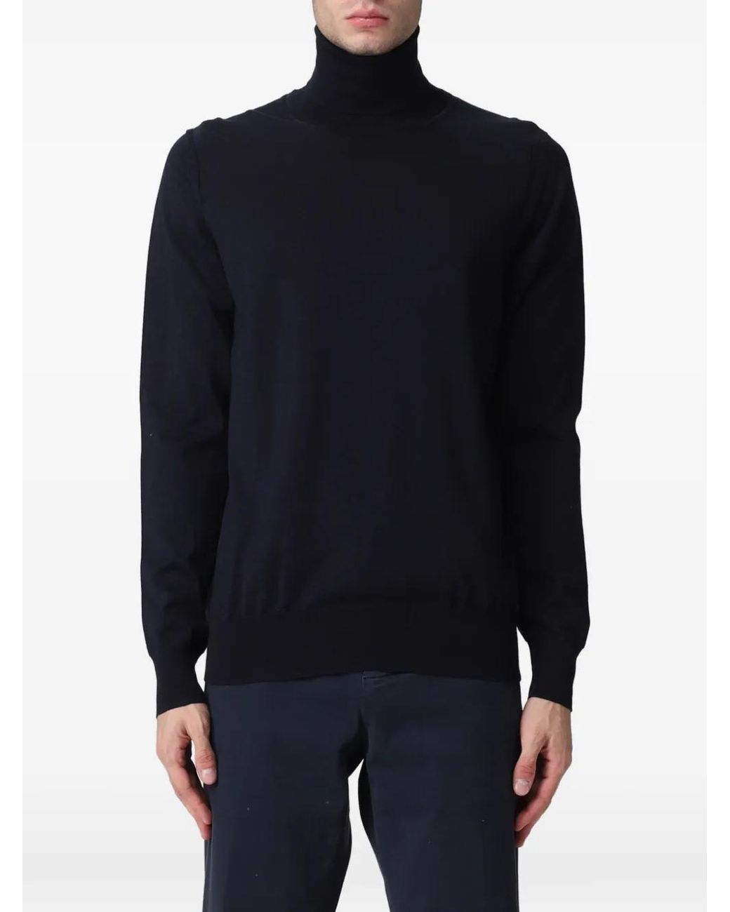 Paolo Pecora Blue Turtleneck Sweater for men