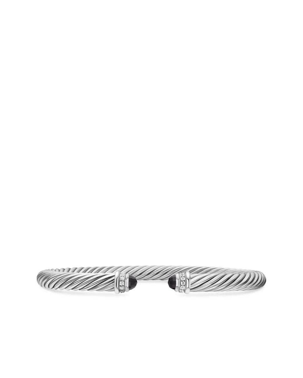 David Yurman Multicolor Sterling Classic Cable Diamond Bracelet (5Mm)