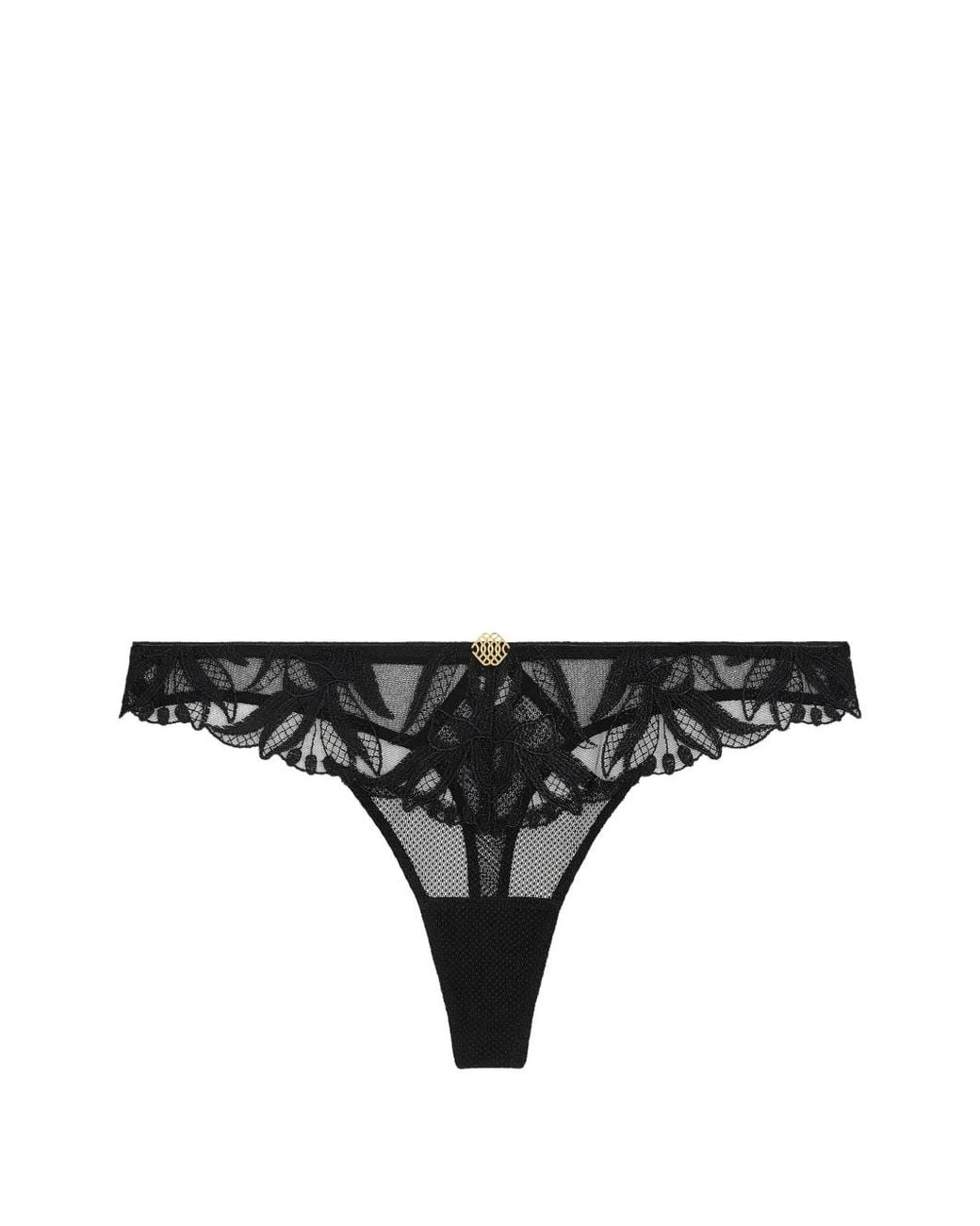 Aubade Black Sweet Euphoria Embroidered Thong