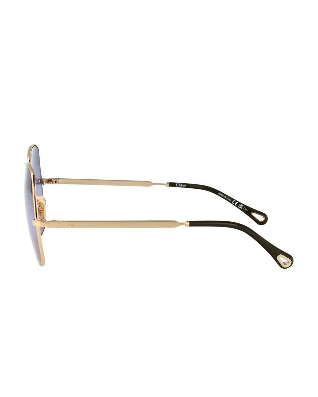 Chloé Blue Octagonal Frame Sunglasses