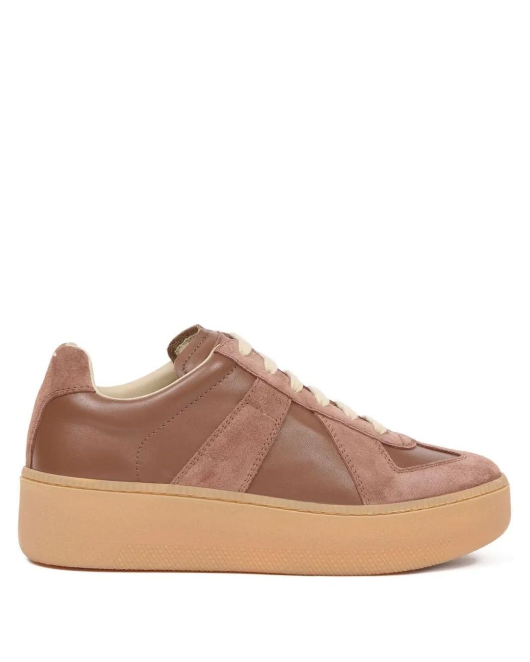 Maison Margiela Brown Replica Wedge Sneakers