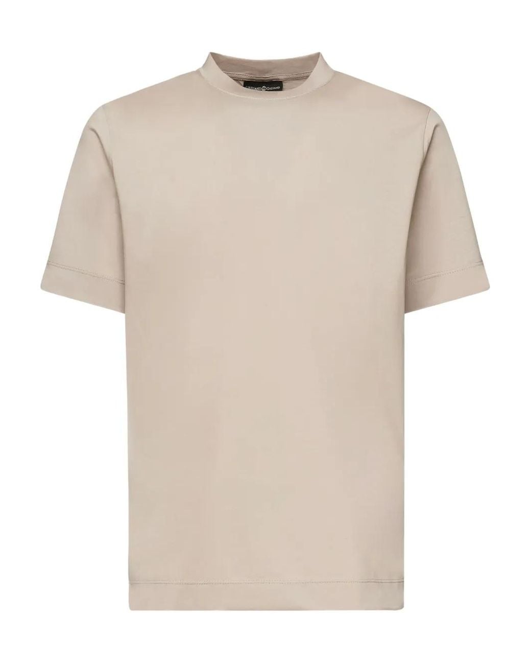 Giuliano Galiano Natural Round-Neck Short-Sleeve T-Shirt for men