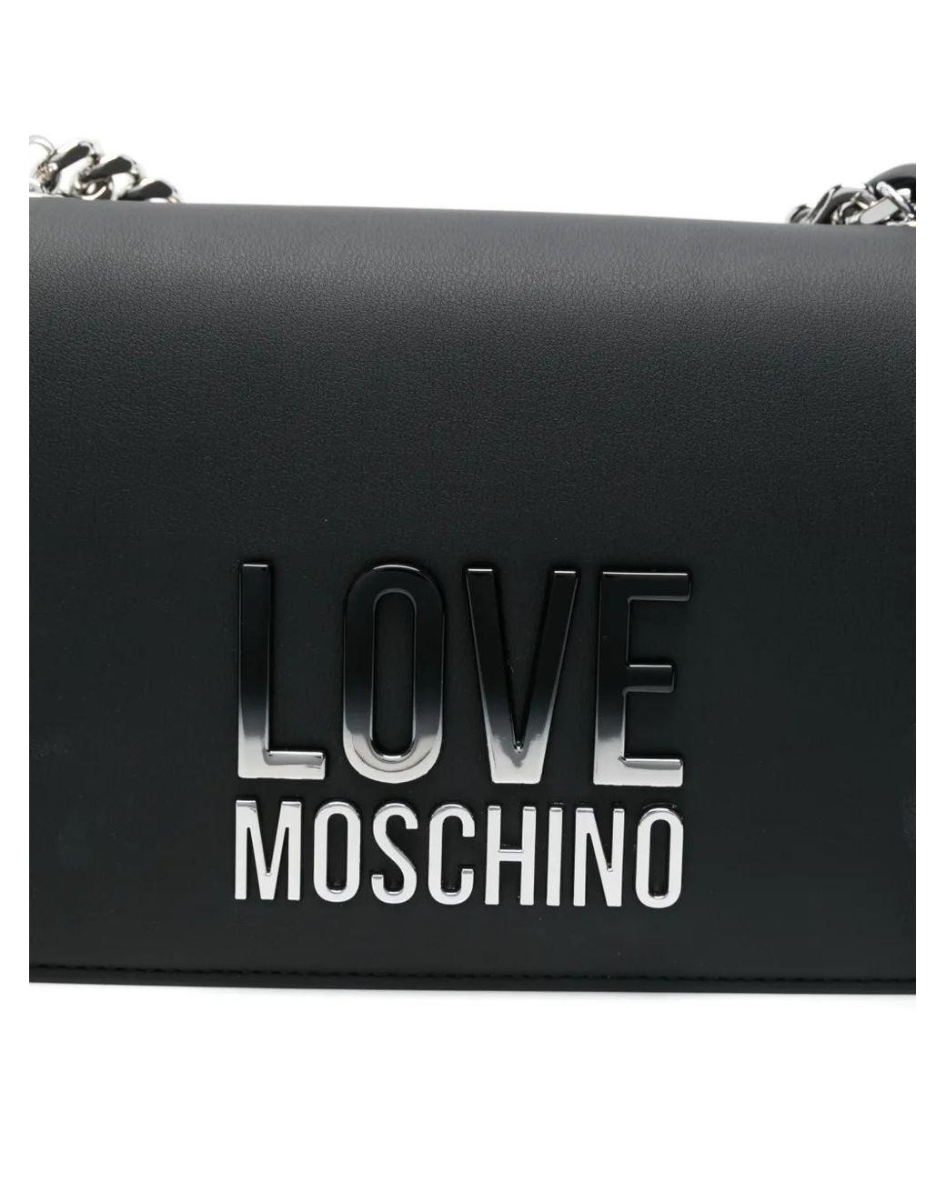Love Moschino Black Logo-Plaque Corssbody Bag