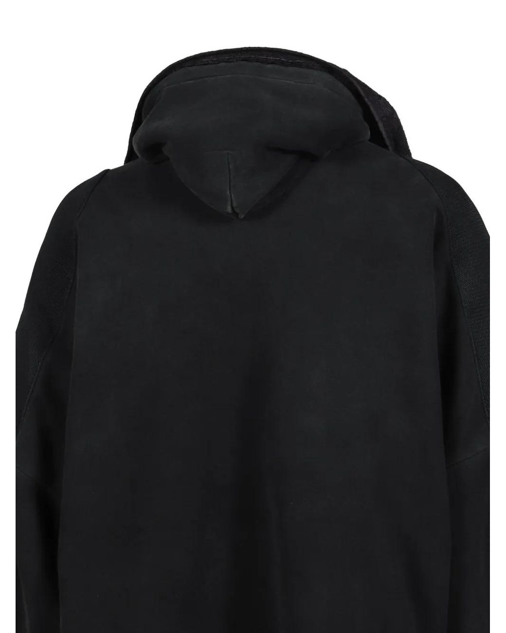 ARNODEFRANCE Black Towel-Detail Hoodie for men