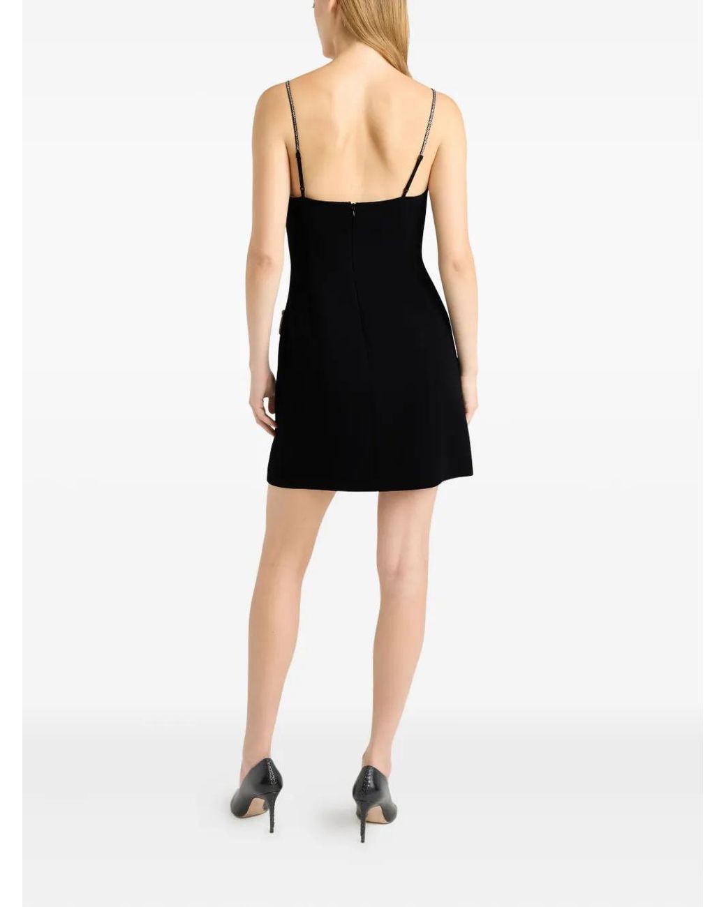 Cinq À Sept Black Corded Rhinestone Bow Rella Dress