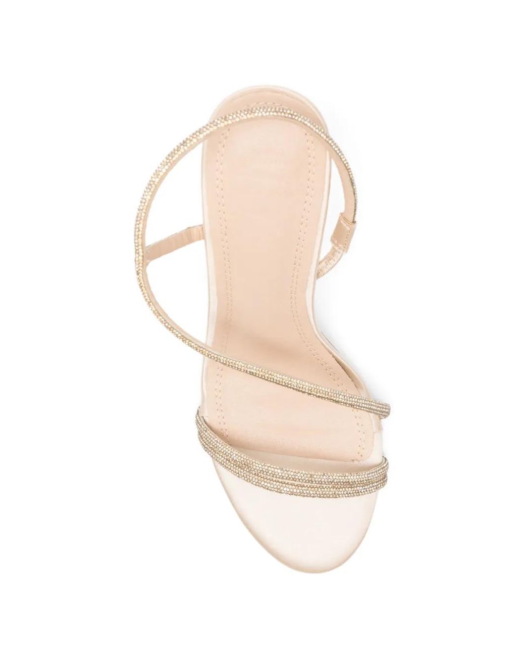 Twentyfourhaitch White Flamenco Crystal-Embellished Sandals