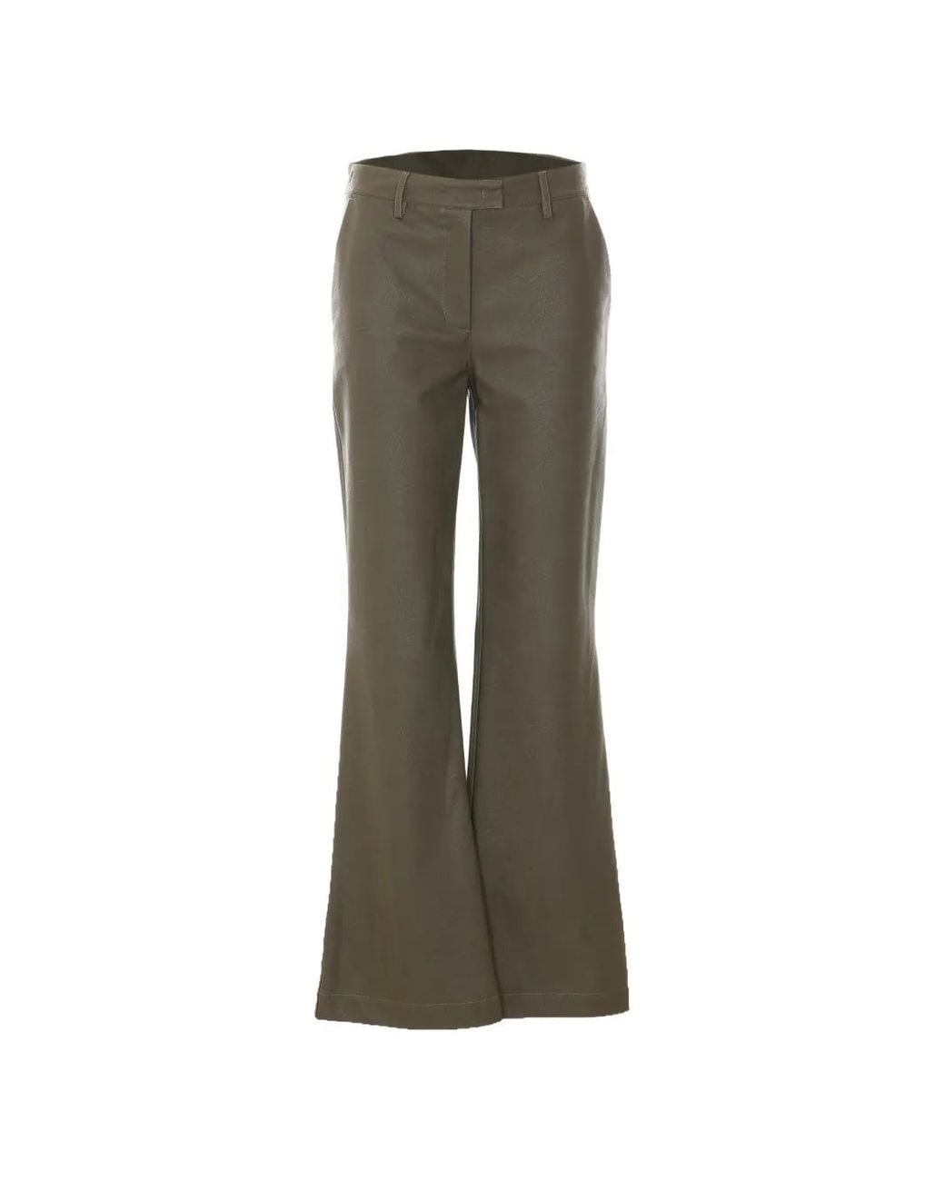 RUE DU BAC Gray Grained Flared Trousers