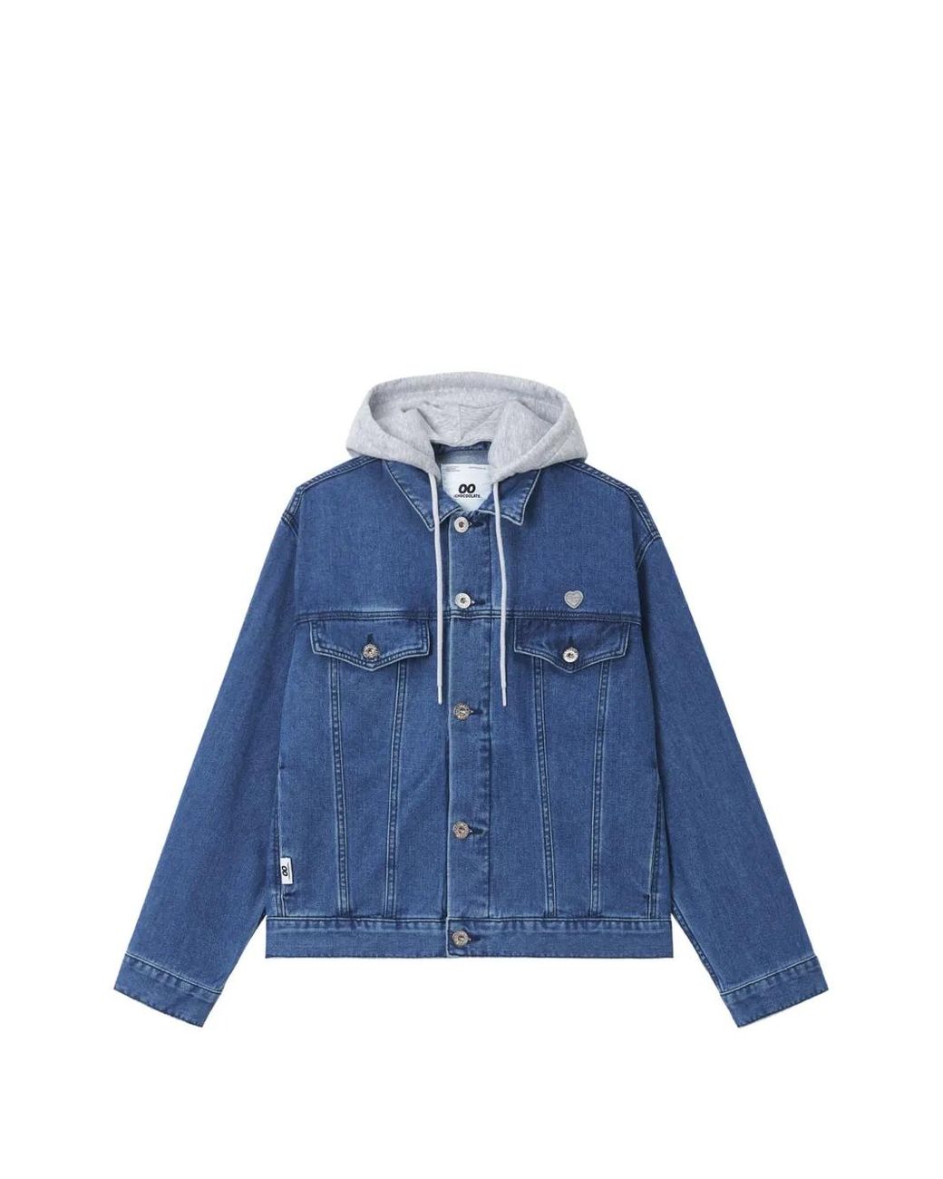 Chocoolate Blue Hooded Denim Jacket