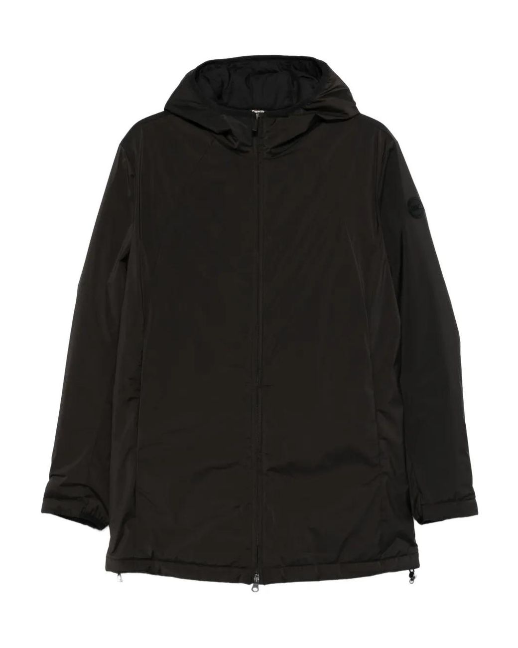 Colmar Black Hooded Zip-Front Coat for men