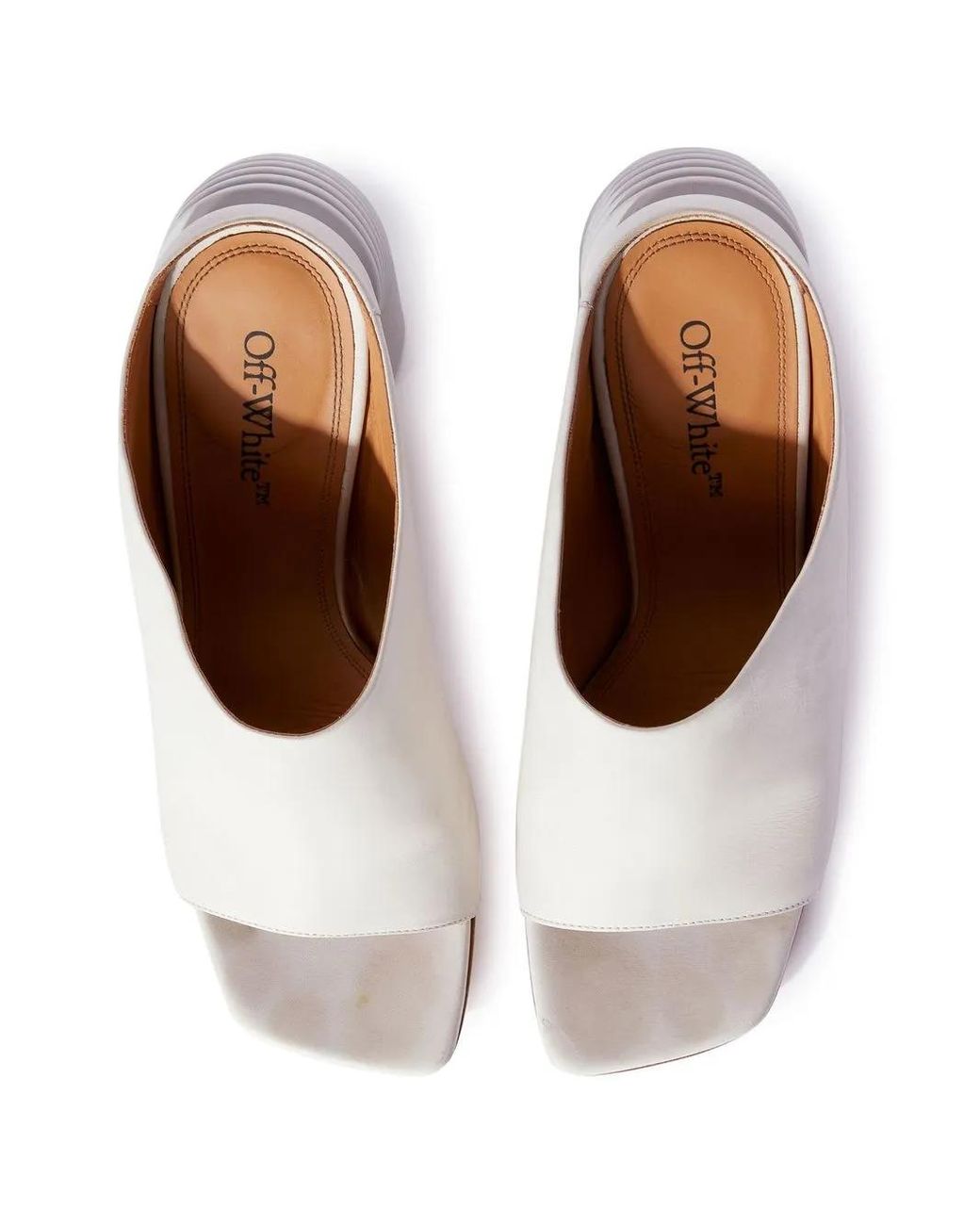 Off-White c/o Virgil Abloh White Spring Leather Mules