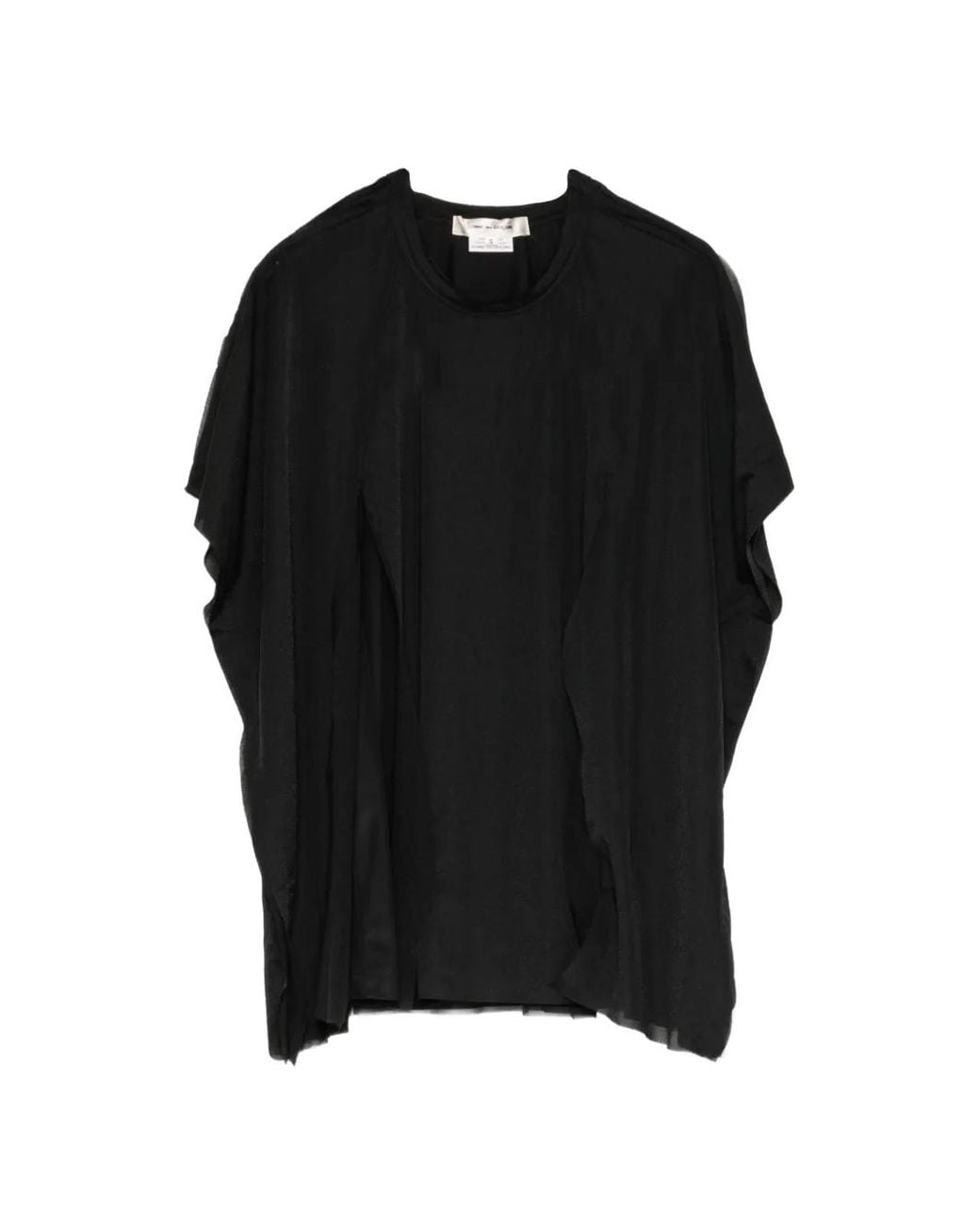 Comme des Garçons Black Asymmetrical Layered-Panel Top