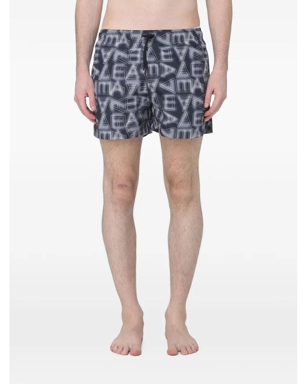 Bañador Con Logo Estampado EA7 de hombre de color Blue