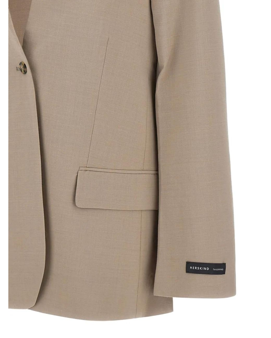 Herskind Natural Single-Button Blazer