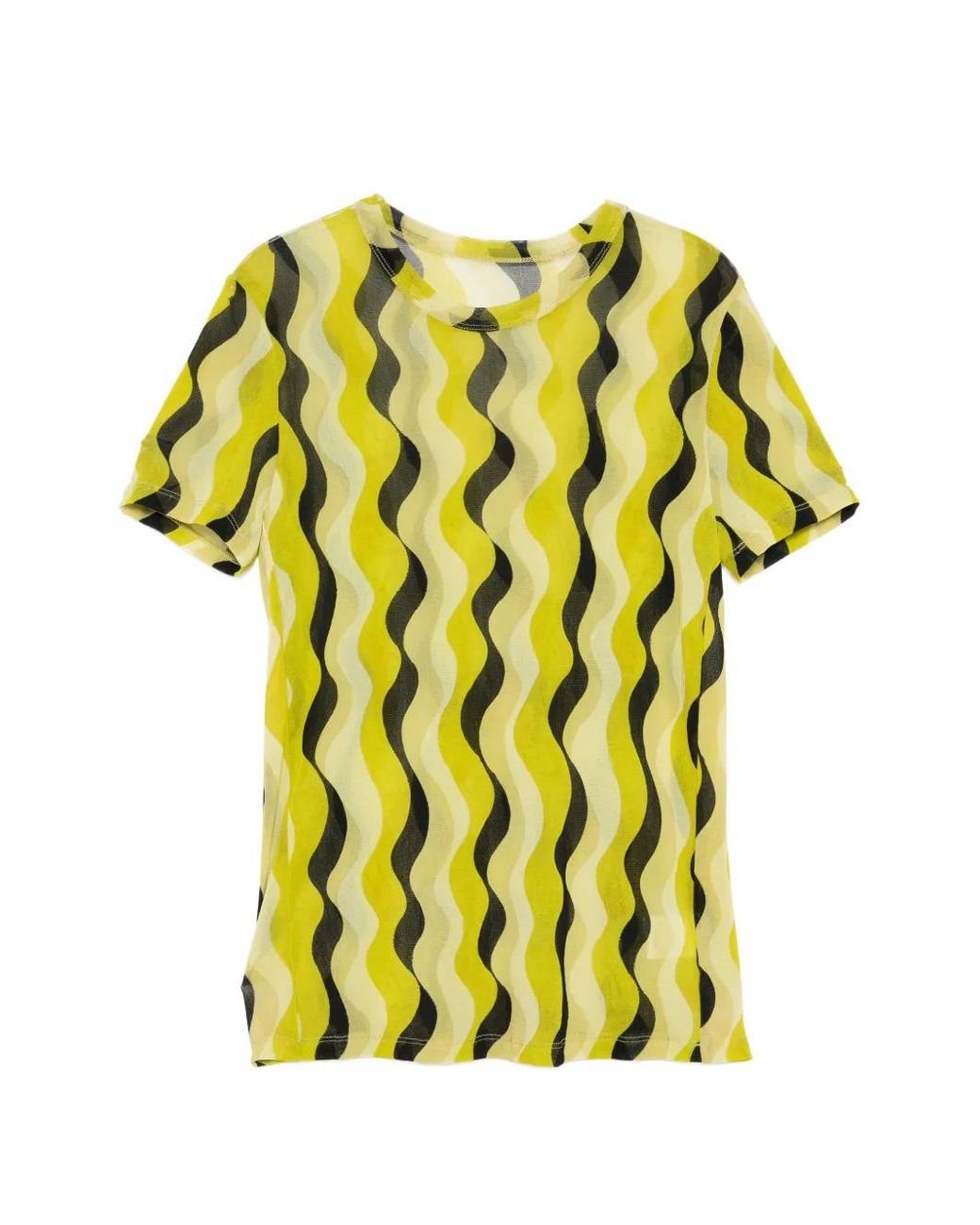 JNBY Yellow Printed Mesh Top