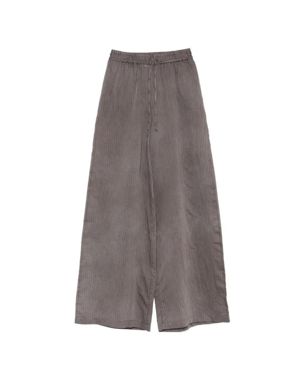 Roberto Collina Gray Pantalon À Rayures