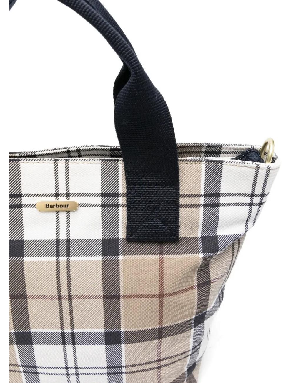 Barbour Blue Maisy Tartan Tote Bag