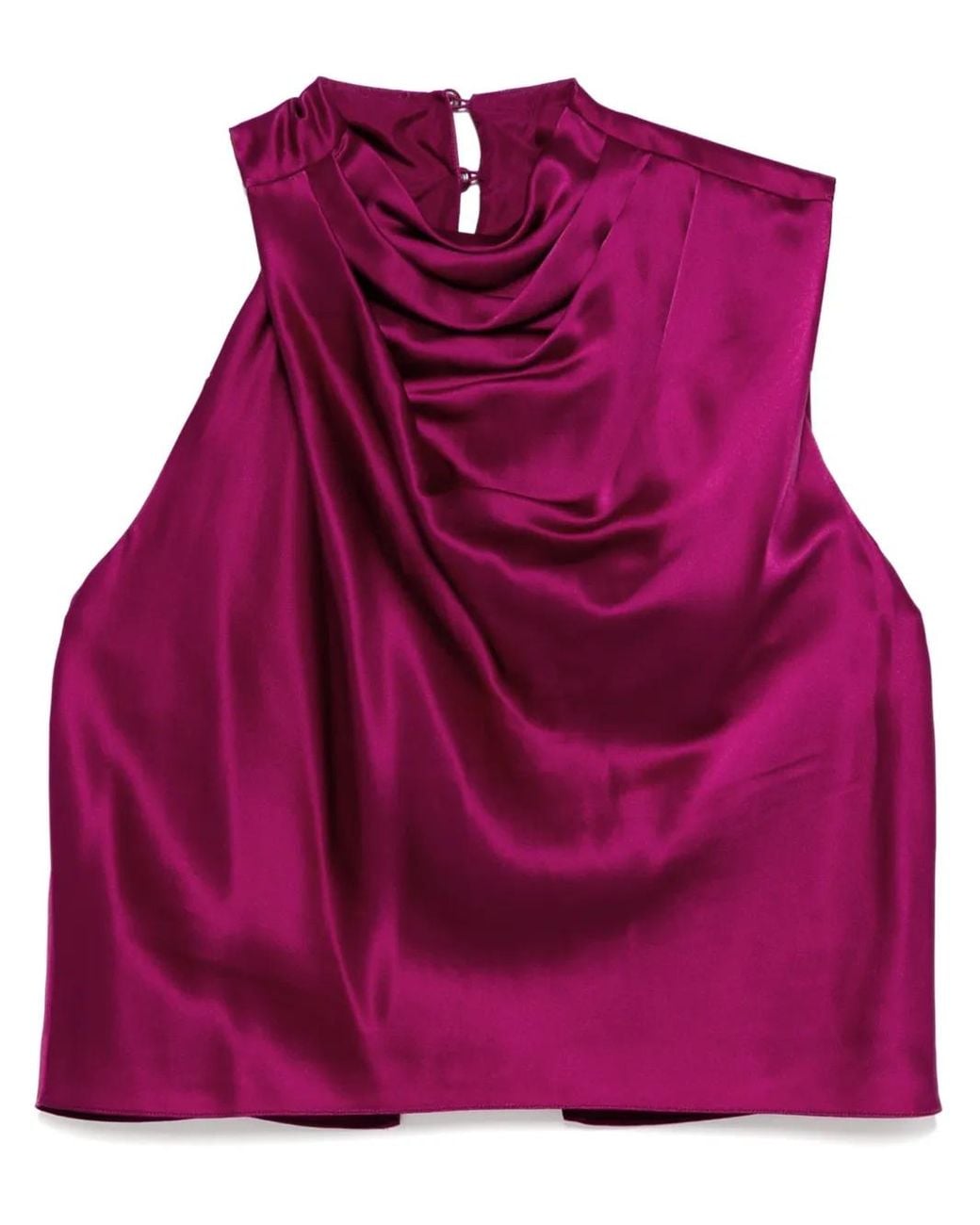 Michelle Mason Purple Open Back Top
