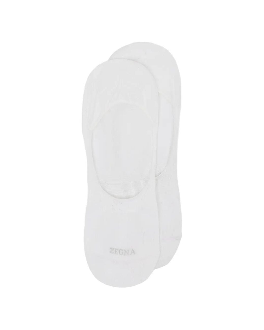Zegna White Mercerised Stretch Socks for men