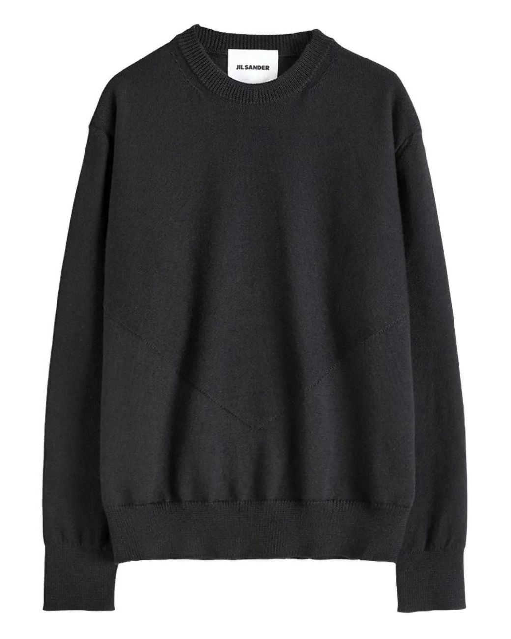 Jil Sander Black Crew-Neck Sweater for men